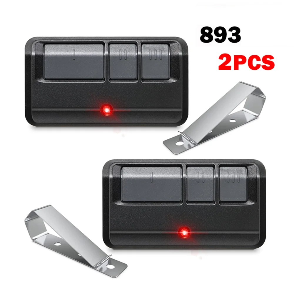 Garage Door Opener Remote 2 Pack, 3 Button Replacement with Batteris